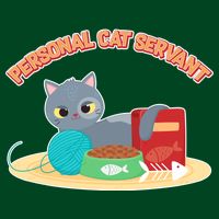 Funny Personal Cat Servant Button