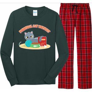 Funny Personal Cat Servant Long Sleeve Pajama Set