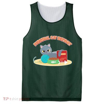 Funny Personal Cat Servant Mesh Reversible Basketball Jersey Tank