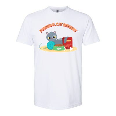 Funny Personal Cat Servant Softstyle® CVC T-Shirt