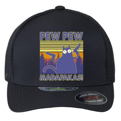 Funny Pew Pew Madafakas Flexfit Unipanel Trucker Cap