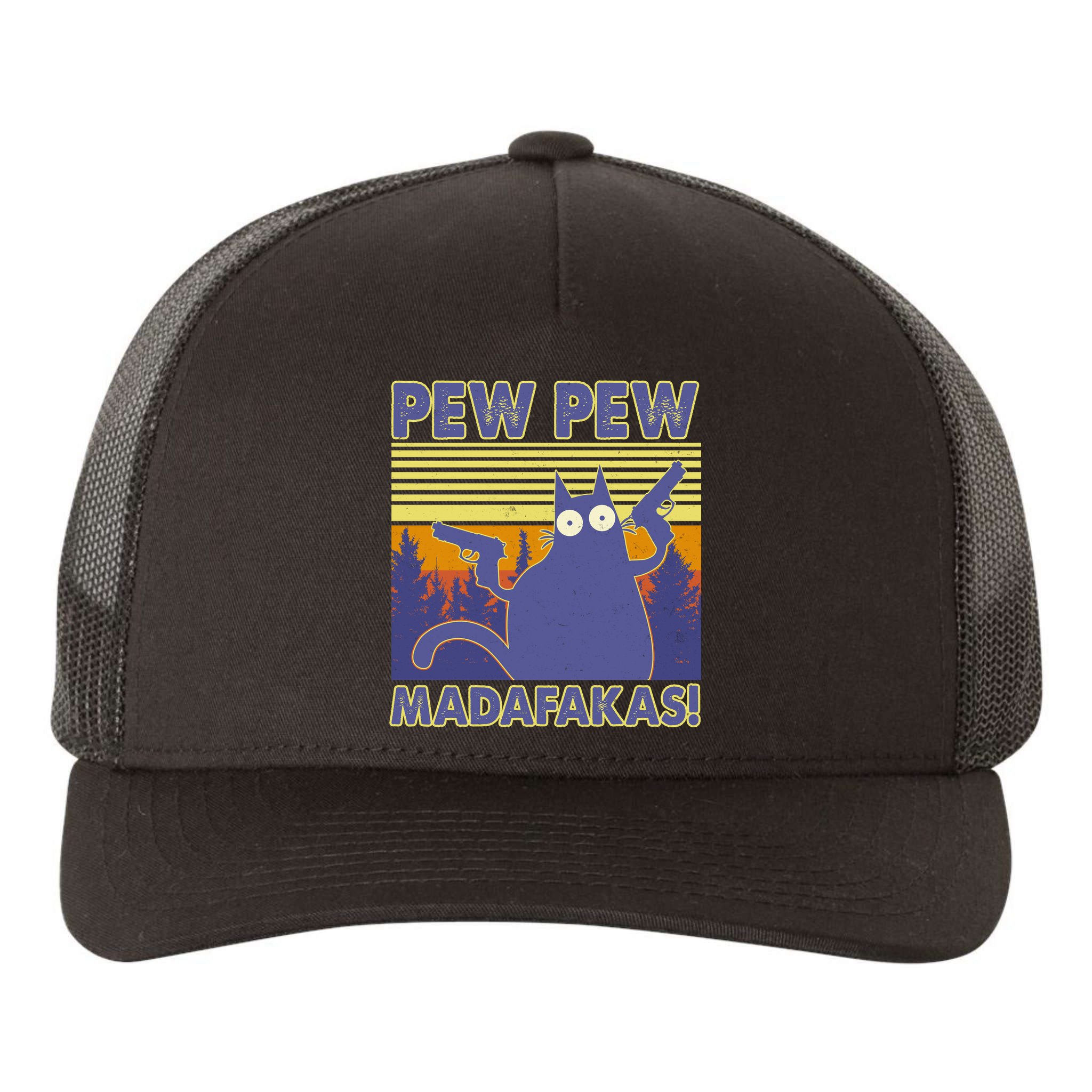 Funny Pew Pew Madafakas Yupoong Adult 5-Panel Trucker Hat