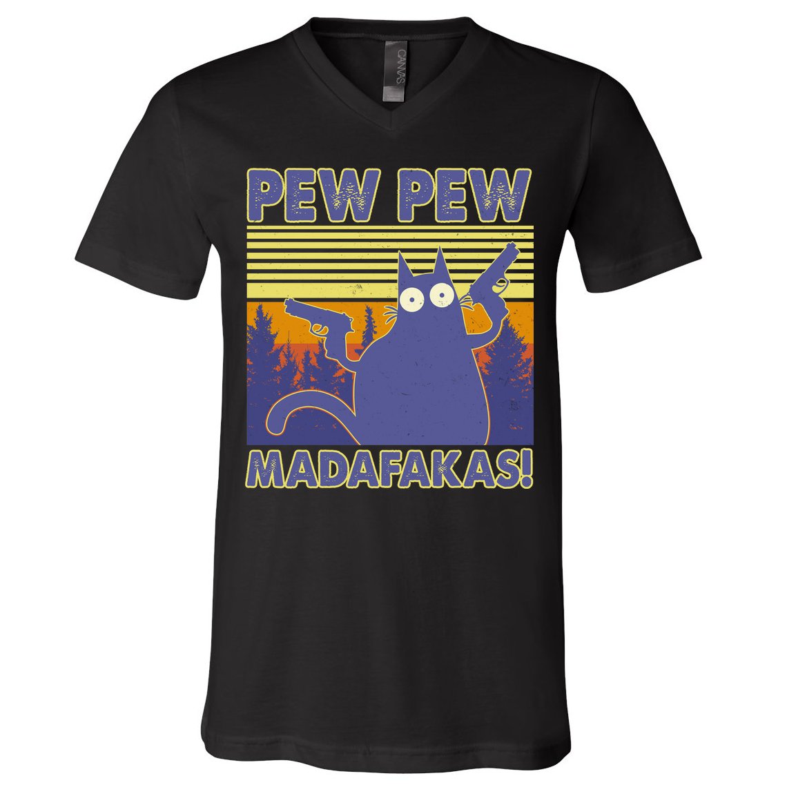 Funny Pew Pew Madafakas V-Neck T-Shirt
