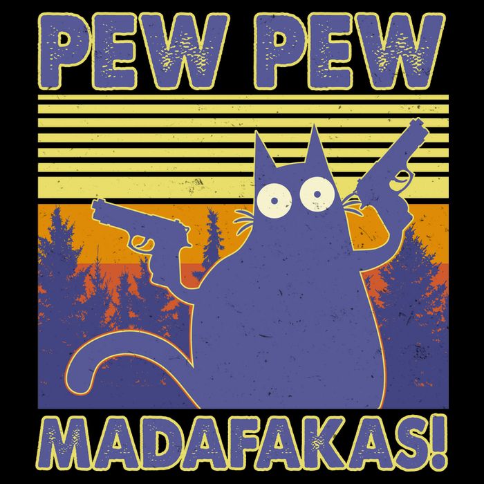 Funny Pew Pew Madafakas 7-Panel Snapback Hat