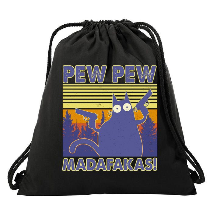Funny Pew Pew Madafakas Drawstring Bag