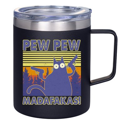 Funny Pew Pew Madafakas 12oz Stainless Steel Coffee Mug