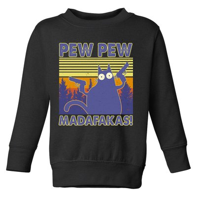 Funny Pew Pew Madafakas Toddler Sweatshirt