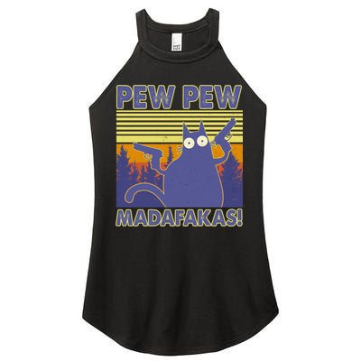 Funny Pew Pew Madafakas Women's Perfect Tri Rocker Tank
