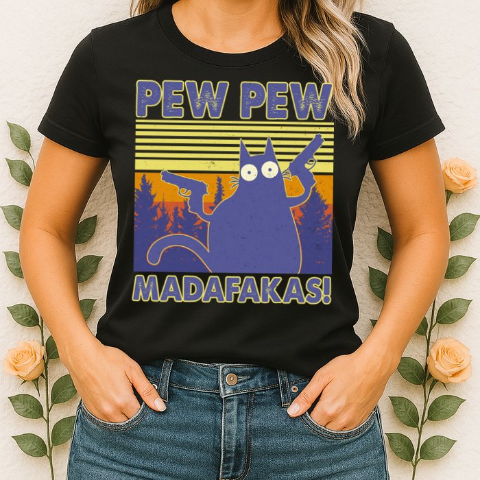 Funny Pew Pew Madafakas Womens T-Shirt