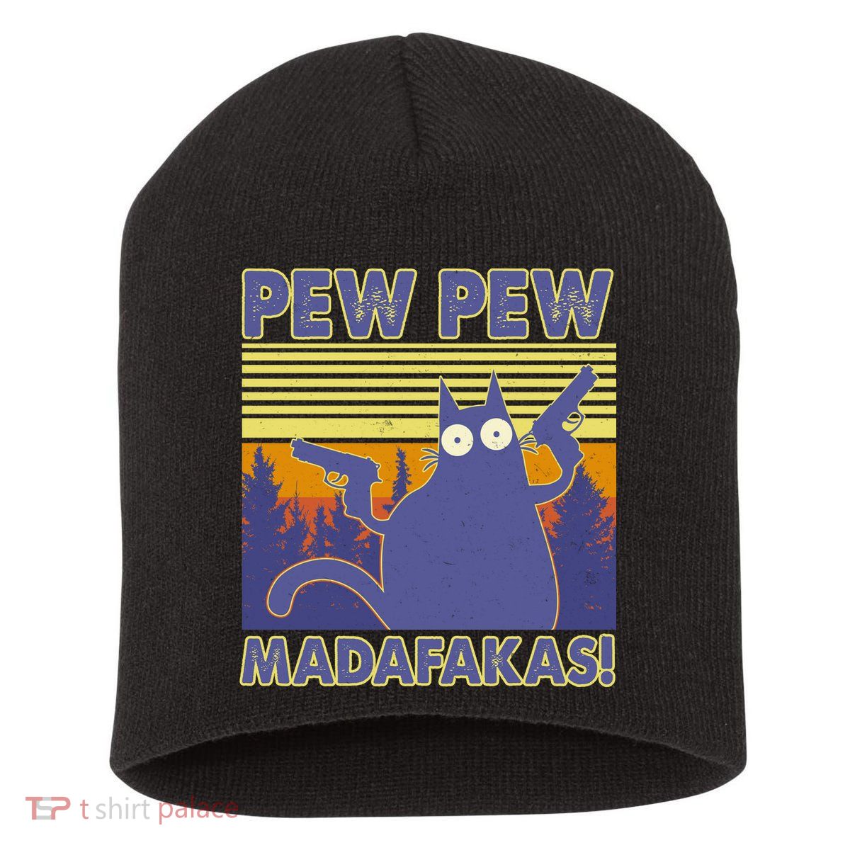Funny Pew Pew Madafakas Short Acrylic Beanie