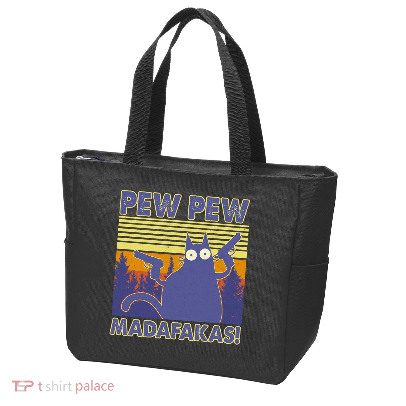 Funny Pew Pew Madafakas Zip Tote Bag
