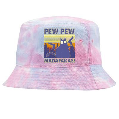 Funny Pew Pew Madafakas Tie-Dyed Bucket Hat