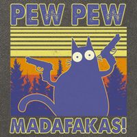 Funny Pew Pew Madafakas Cotton Canvas Backpack