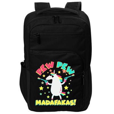 Funny Pew Pew Madafakas Unicorn Impact Tech Backpack