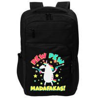 Funny Pew Pew Madafakas Unicorn Impact Tech Backpack