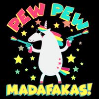 Funny Pew Pew Madafakas Unicorn 7-Panel Snapback Hat