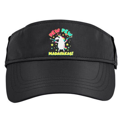 Funny Pew Pew Madafakas Unicorn Adult Drive Performance Visor
