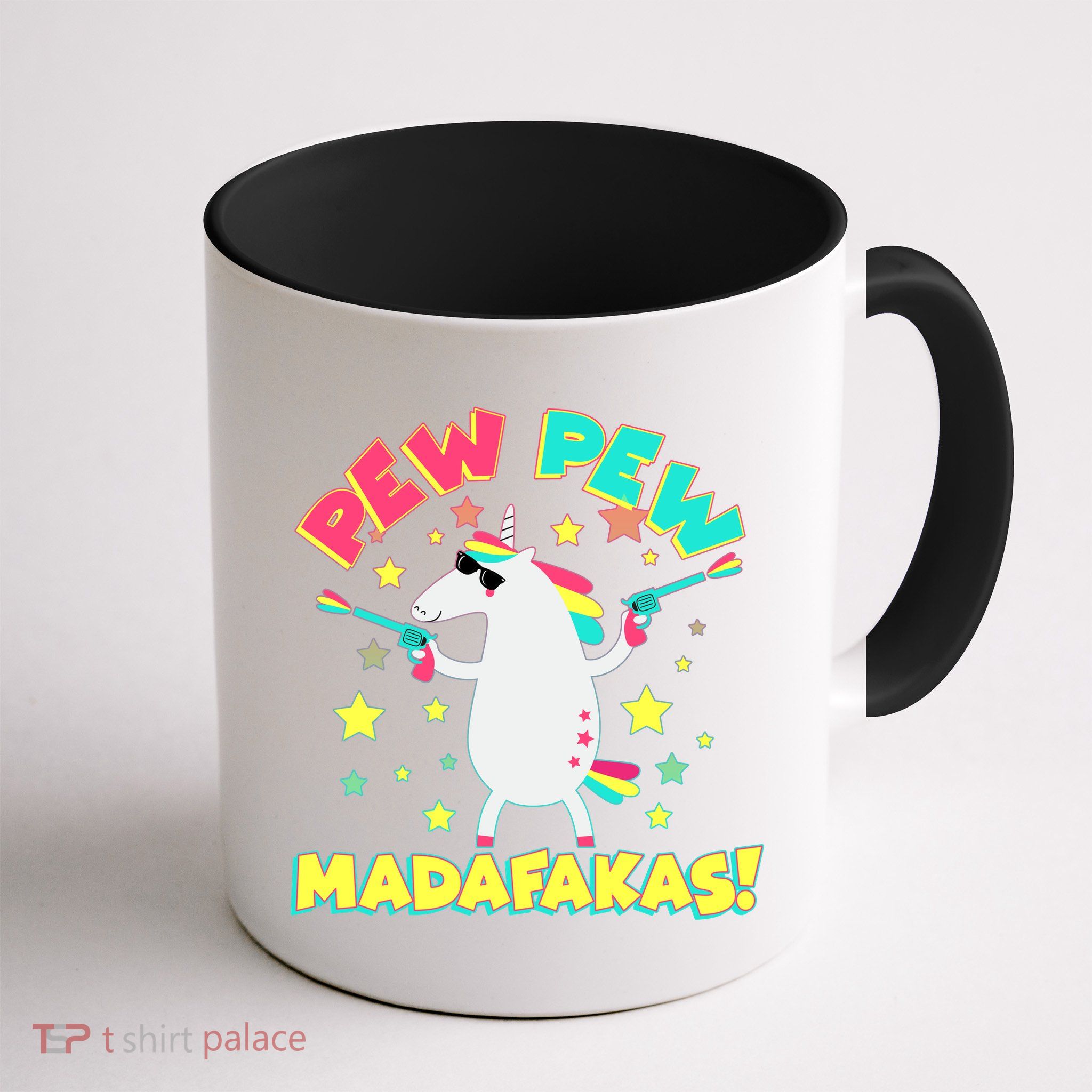 Funny Pew Pew Madafakas Unicorn Mug