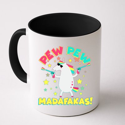 Funny Pew Pew Madafakas Unicorn Mug
