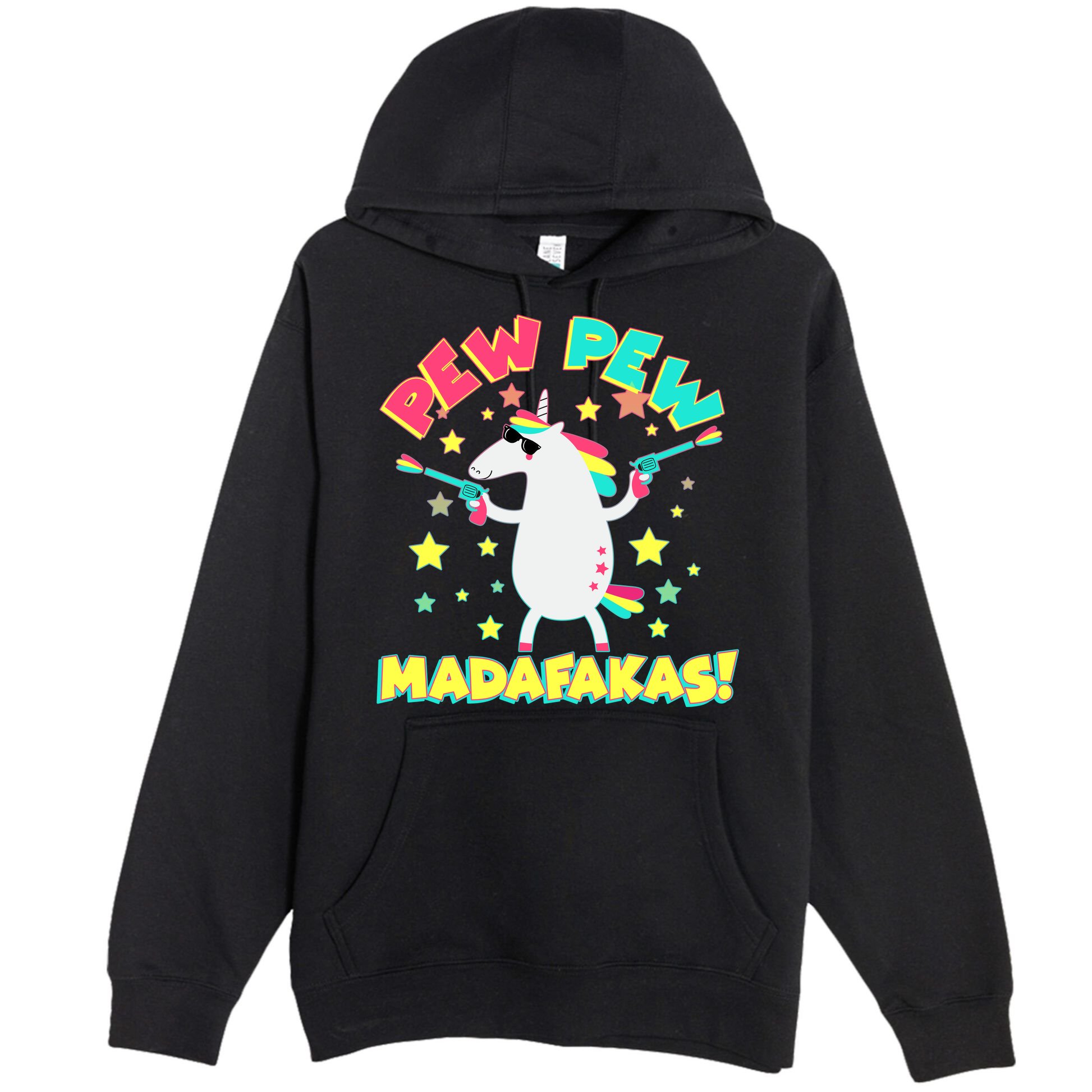 Funny Pew Pew Madafakas Unicorn Premium Pullover Hoodie