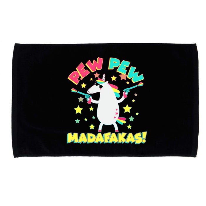 Funny Pew Pew Madafakas Unicorn Microfiber Hand Towel