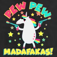 Funny Pew Pew Madafakas Unicorn Microfiber Hand Towel