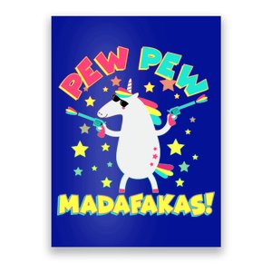 Funny Pew Pew Madafakas Unicorn Poster