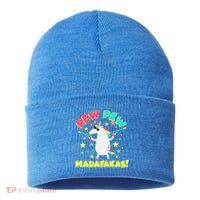 Funny Pew Pew Madafakas Unicorn Sustainable Knit Beanie