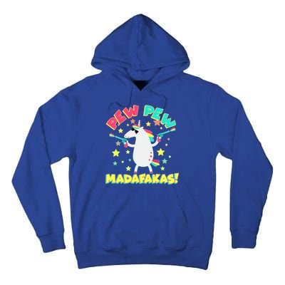 Funny Pew Pew Madafakas Unicorn Tall Hoodie