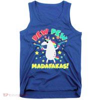 Funny Pew Pew Madafakas Unicorn Tank Top