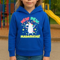 Funny Pew Pew Madafakas Unicorn Kids Hoodie