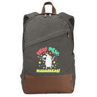 Funny Pew Pew Madafakas Unicorn Cotton Canvas Backpack