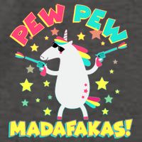 Funny Pew Pew Madafakas Unicorn Vector Backpack