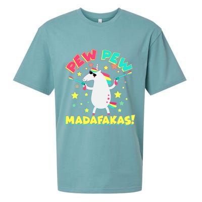 Funny Pew Pew Madafakas Unicorn Sueded Cloud Jersey T-Shirt