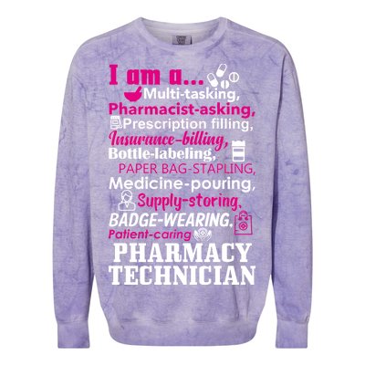 Funny Pharmacy Technician Colorblast Crewneck Sweatshirt