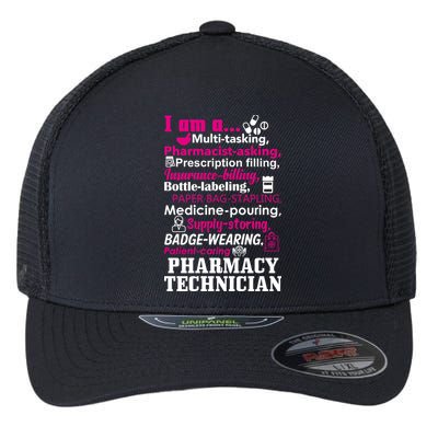 Funny Pharmacy Technician Flexfit Unipanel Trucker Cap