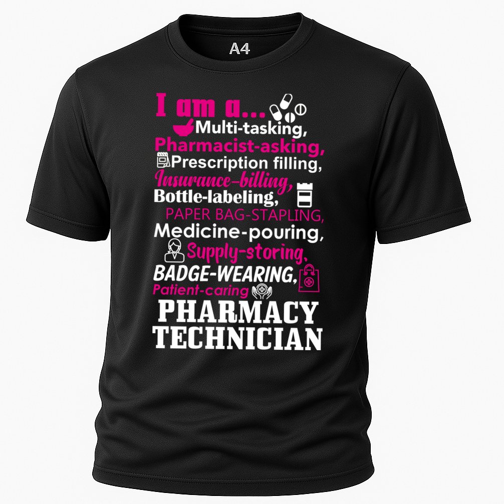Funny Pharmacy Technician Cooling Performance Crew T-Shirt