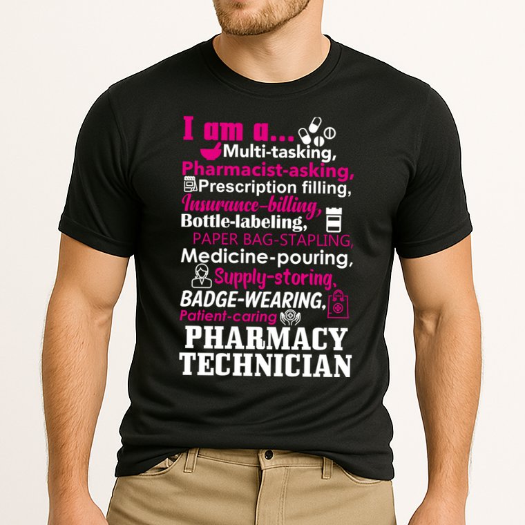 Funny Pharmacy Technician Cooling Performance Crew T-Shirt