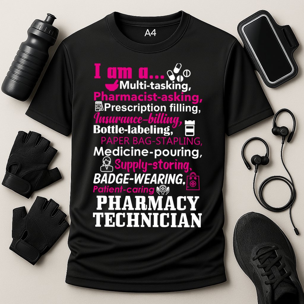 Funny Pharmacy Technician Cooling Performance Crew T-Shirt