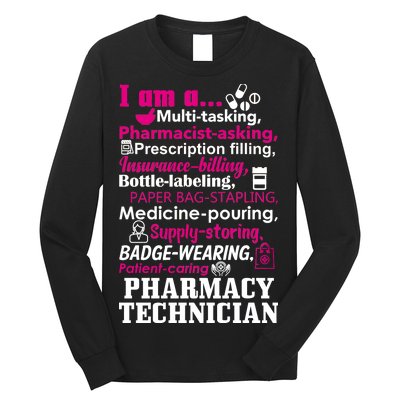 Funny Pharmacy Technician Long Sleeve Shirt