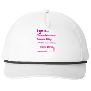 Funny Pharmacy Technician Snapback Five-Panel Rope Hat