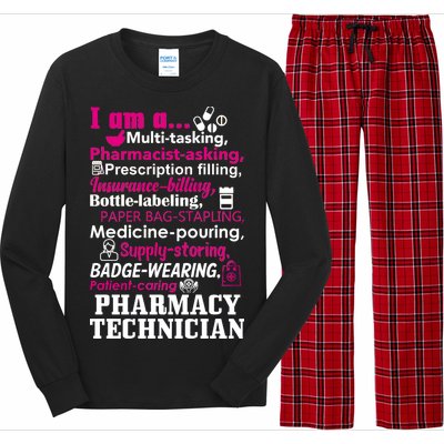 Funny Pharmacy Technician Long Sleeve Pajama Set