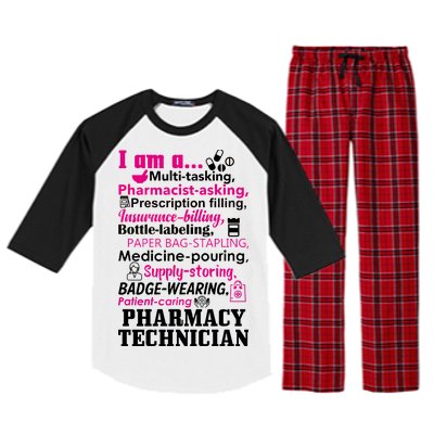 Funny Pharmacy Technician Raglan Sleeve Pajama Set