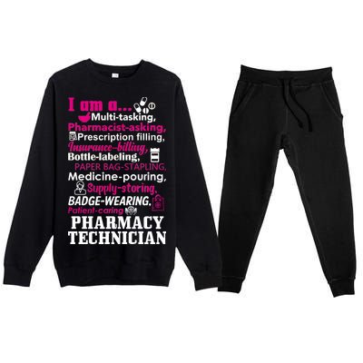 Funny Pharmacy Technician Premium Crewneck Sweatsuit Set