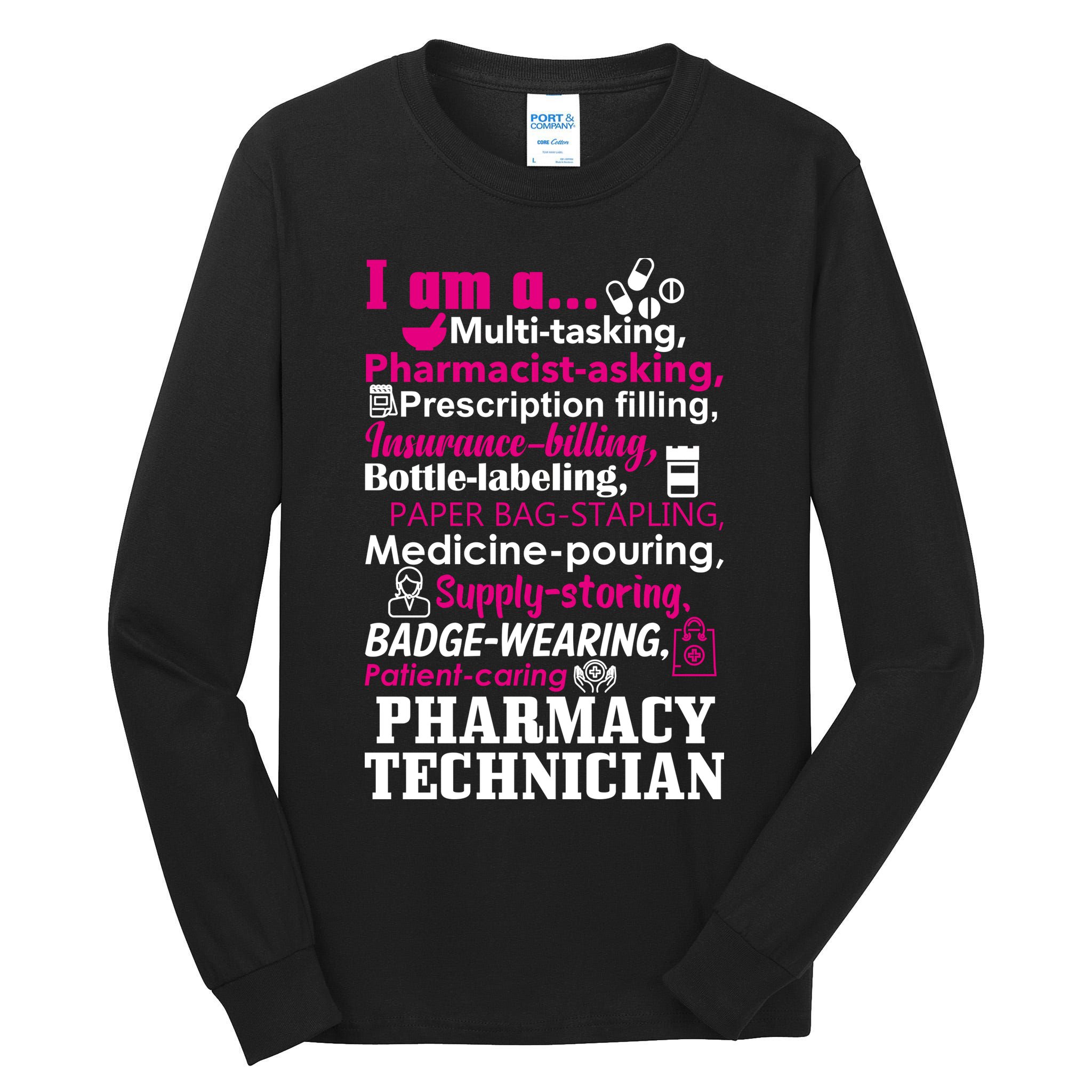 Funny Pharmacy Technician Tall Long Sleeve T-Shirt