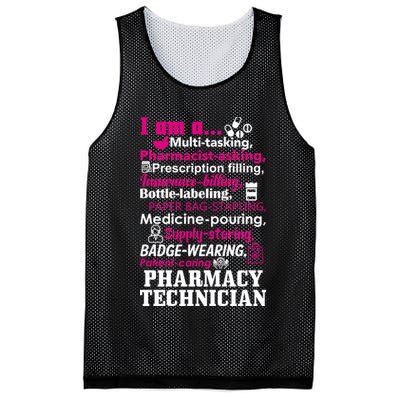 Funny Pharmacy Technician Mesh Reversible Basketball Jersey Tank