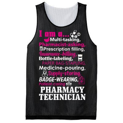 Funny Pharmacy Technician Mesh Reversible Basketball Jersey Tank