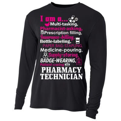 Funny Pharmacy Technician Cooling Performance Long Sleeve Crew