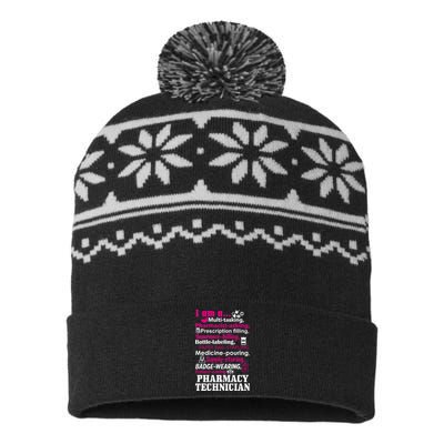 Funny Pharmacy Technician USA-Made Snowflake Beanie