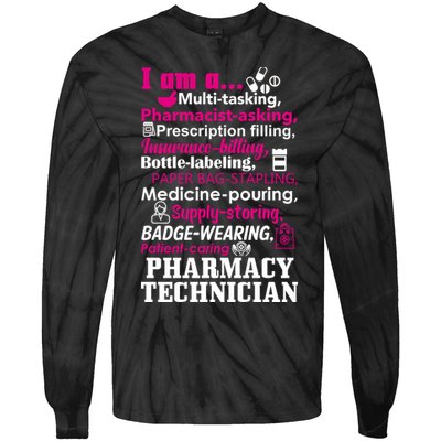 Funny Pharmacy Technician Tie-Dye Long Sleeve Shirt